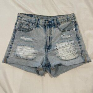 Women's American Eagle Ripped Mom Jean Shorts - Size 00